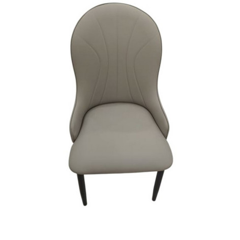 Стул металлический 890*460*450 мм до 150 кг искусственная кожа светло-серый Baizheng