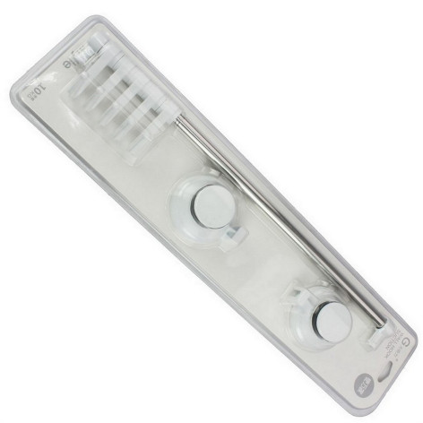 Вешалка пластиковая для полотенец 17,7х55,5х4,2 см на присосках белый Классик Baizheng