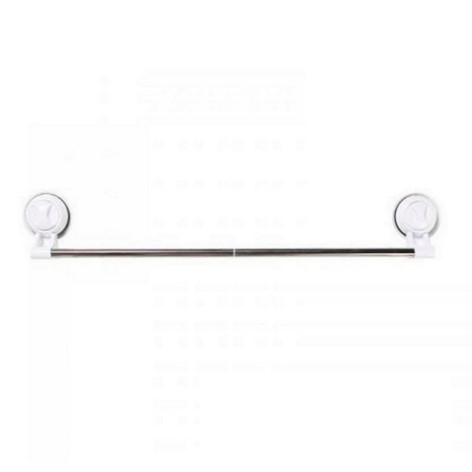 Вешалка пластиковая для полотенец 75х12х5,8 см на присосках белый Классик Baizheng