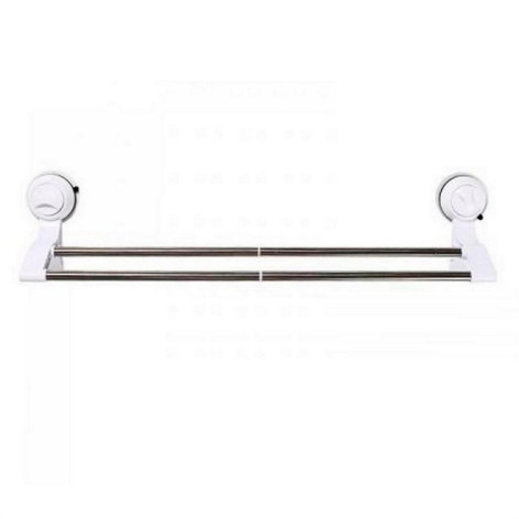 Вешалка пластиковая для полотенец 75х13х16 см  на присосках белый Классик Baizheng