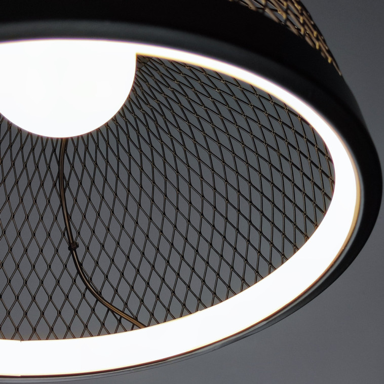 Фотография Люстра светодиодная  25*21,5 см 17Вт 4250LM 8м2 3 цвета черный золото Baizheng