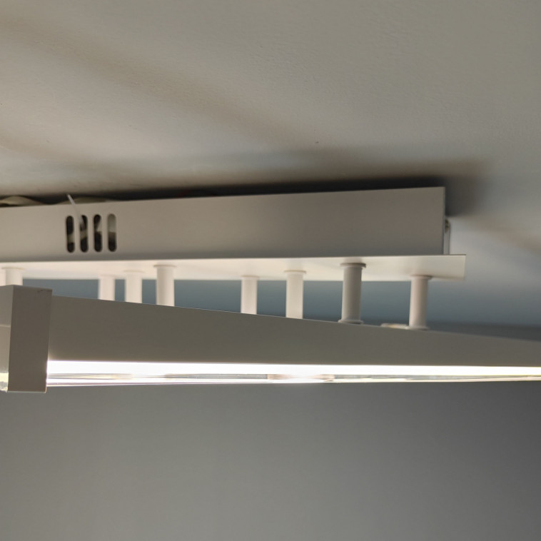 Cнимок Люстра светодиодная 7 плафонов 66*56*11 см 92Вт 11500LM 40м2 3 цвета пульт белый Baizheng