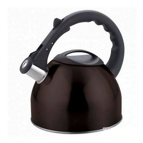 Чайник нержавеющая сталь  2,5 л со свистком черный индукция MAL-042-N Mallony