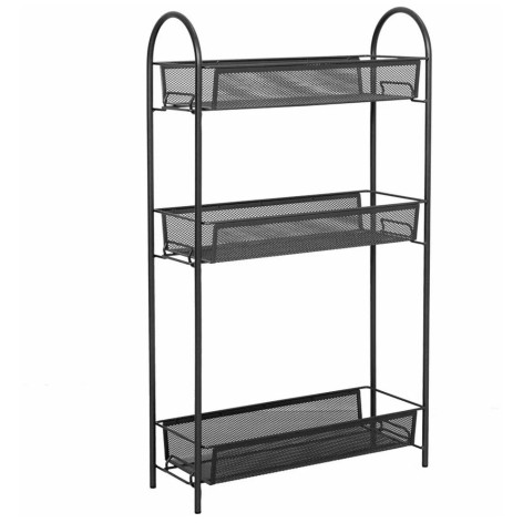 Этажерка металлическая 3-х ярусная 43х17х75,5 см графит Ладья 13 ЗМИ