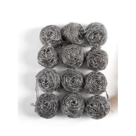 Губка металлическая для посуды 12 шт спираль LS-0762 Baizheng (1/36)