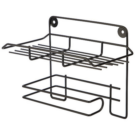 Держатель металлический с покрытием 19*10*14,5 см для туалет бум с полкой Ripiani Рыжий Кот