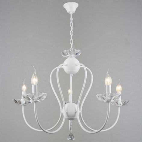 Люстра 5 плафонов 75*52*80 см Е14 60Вт 20 м2 плафон металл белый Baizheng