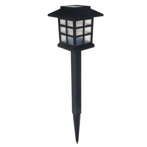 Фонарь садовый  13,5*13,5*48 см солнечная батарея 600 мАч черный Baizheng