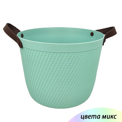 Корзина пластиковая  32.8*27 см для хранения круг микс YM-6325 Baizheng