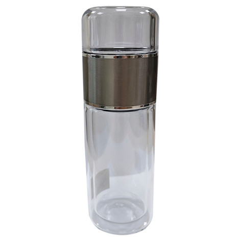 Термокружка двойное стекло 220 мл стекл крышка Baizheng