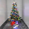 Мини картинка Ель искусственная 180 см ПВХ побеги литые снег ягода шишки металл подставка 52-180CM Fex