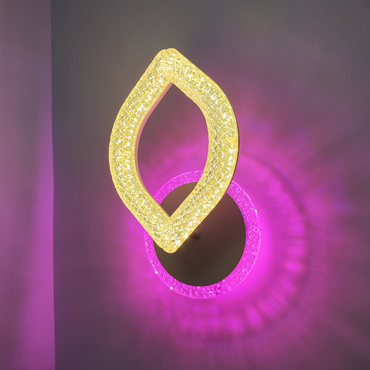 Картинка Бра светодиодный 1 плафон 30*16*10 см 16 Вт 1200 LM 5м2 акрил 3 цвета белый Baizheng