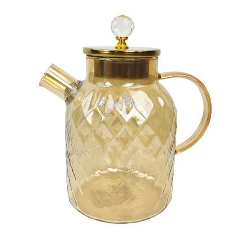 Чайник стеклянный заварочный 1800 мл крышка металл фильтр пружинка BZ-CH103 Baizheng