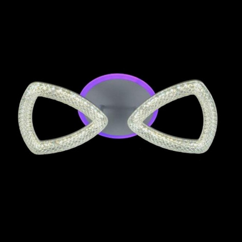 Люстра светодиодная 2 плафона 43,5*19,5*10 см 32Вт 1200 LM 10м2 3 цвета белый Baizheng