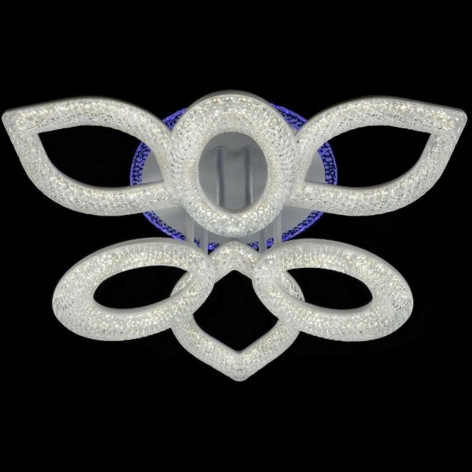 Люстра светодиодная 6 плафонов 58*16 см 108Вт 4050LM 20м2 3 цвета прилож пульт белый Baizheng