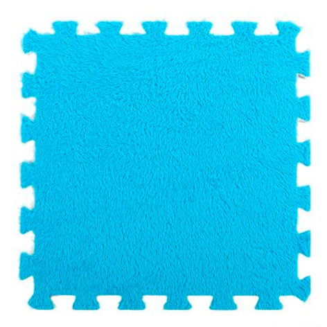 Коврик-пазл 10 шт 30*30*1 см махровый голубой BZ-EVA05 Baizheng