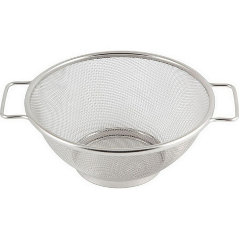 Сито нержавеющая сталь 20 см ячейка 1 мм металлические боковые ручки MACARONI Mallony