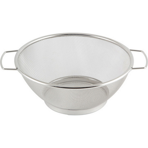 Сито нержавеющая сталь 22 см ячейка 1 мм металлические боковые ручки MACARONI Mallony