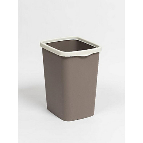 Ведро пластиковое для мусора 20 л с фиксатором слон кость шоколад Tandem Violet