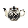Мини фото Чайник керамический заварочный  1000 мл черный Атлас Риштанская керамика