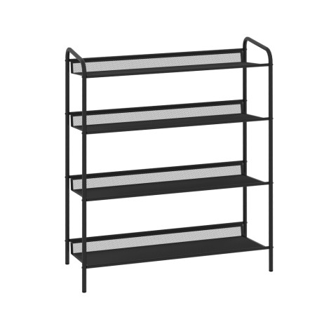 Подставка металлическая для обуви 4-х ярусная 65х26х79,5 см черный Женева 24 ЗМИ