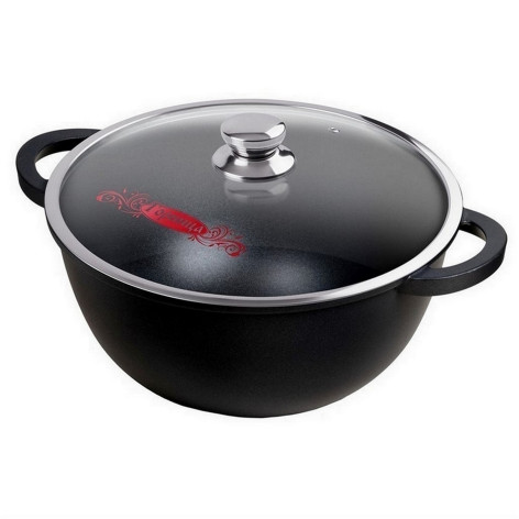 Казан алюминиевый  10 л 32х18,5 см стекл крышка под упак Классик Горница