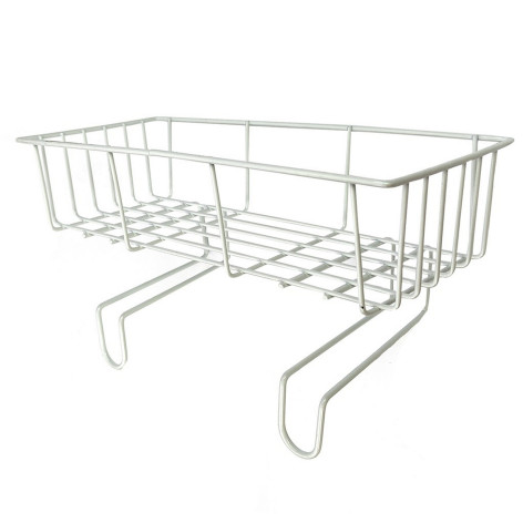 Полка металлическая для ванной 1 ярусная 30.5х10.2х4 см на смеситель белый Baizheng