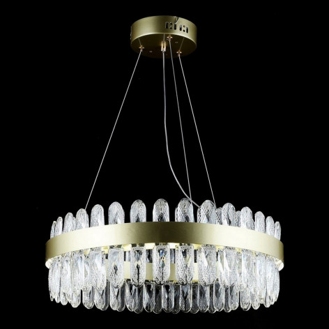 Люстра светодиодная 1 плафон 50*60 см 62 Вт 7750 LM 20м2 3 цвета золотой Baizheng