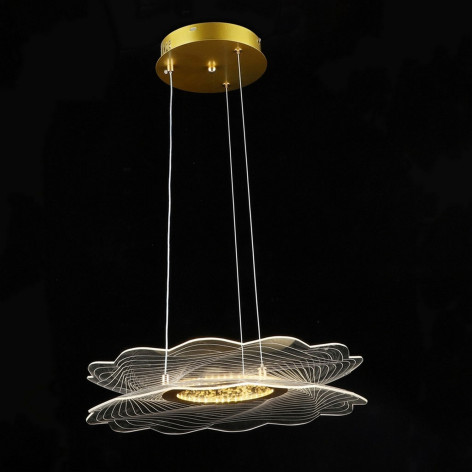 Люстра светодиодная кухонная 1 плафон 43*60 см 21Вт 2625 LM 10м2 3 цвета бронза Baizheng