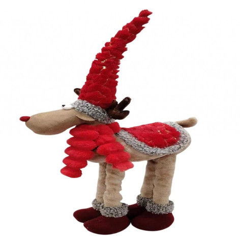 Фигурка новогодняя 80 см четвероногий красный Олень NP-5083 Baizheng