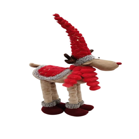 Фигурка новогодняя 80 см четвероногий красный Олень NP-5083 Baizheng