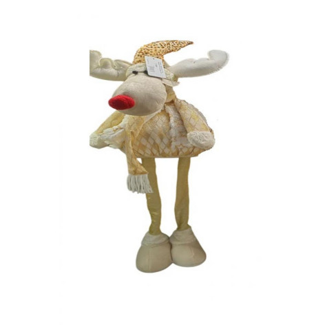 Фигурка новогодняя 90 см телескопические ножки желтый Олень NP-5077 Baizheng