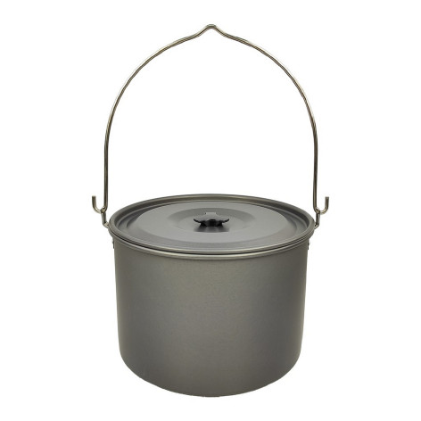 Котелок алюминий 8 л крышка серый Турист Baizheng