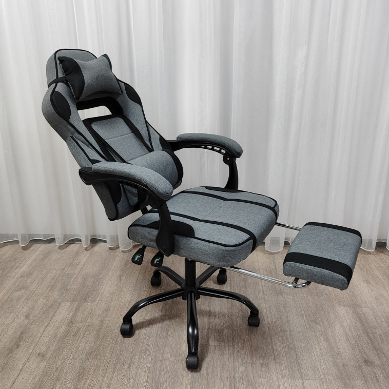 Фотография Кресло компьютерное игровое 120*62*51 см до 150 кг с подставкой Baizheng