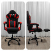Мини картинка Кресло компьютерное игровое 124*64*50 см до 150 кг с подставкой черно-красный Baizheng