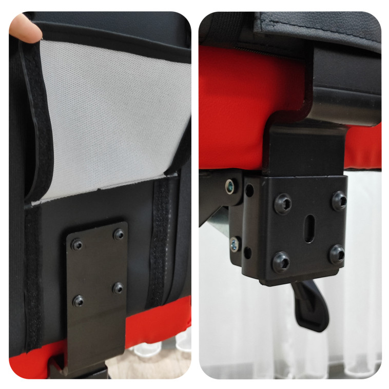 Cнимок Кресло компьютерное игровое 124*64*50 см до 150 кг с подставкой черно-красный Baizheng