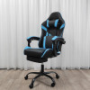 Мини изображение Кресло компьютерное игровое 124*64*50 см до 150 кг с подставкой черно-синий Baizheng