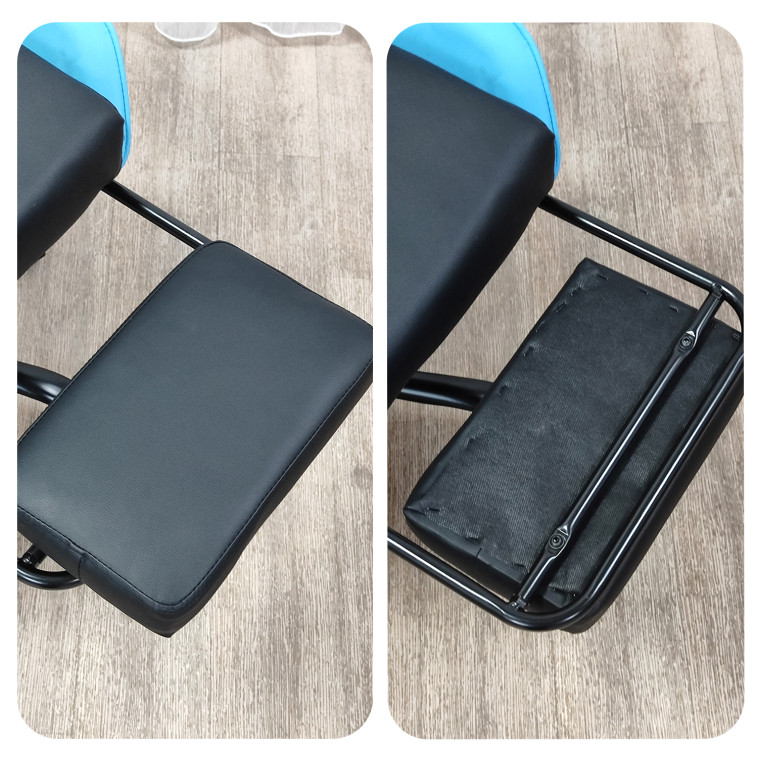 Cнимок Кресло компьютерное игровое 124*64*50 см до 150 кг с подставкой черно-синий Baizheng