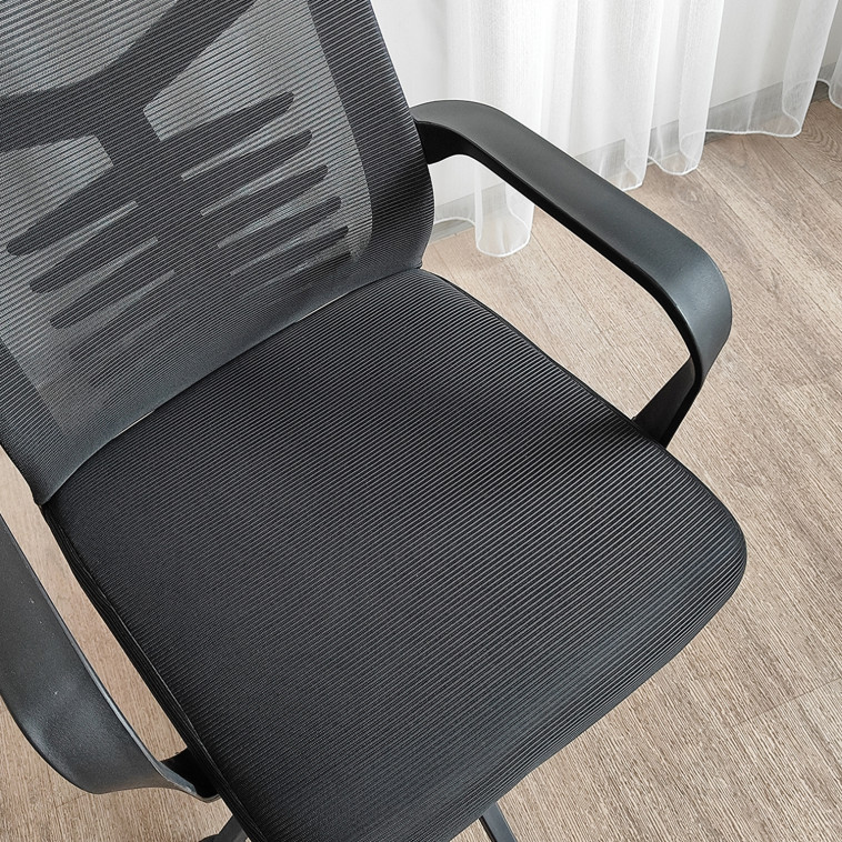 Cнимок Кресло офисное 129*60*53 см до 150 кг механизм качания черный Baizheng