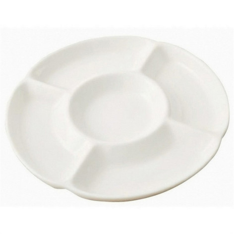 Менажница фарфоровая  20,5 см 5 секций белый Horeca Мфк