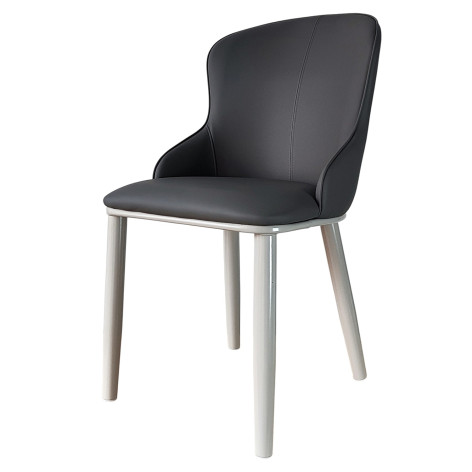 Стул металлический 870*470*460 мм до 150 кг искусственная кожа серый Baizheng