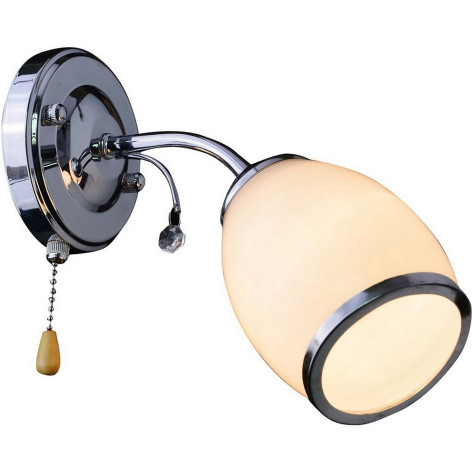 Бра 1 плафон 23*10*20 см Е27 60Вт 4м2 плафон стекло хром  Baizheng