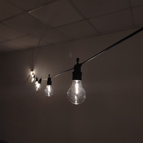 Гирлянда светодиодная  5 м уличная лампы белый  XHP-1257 Fex