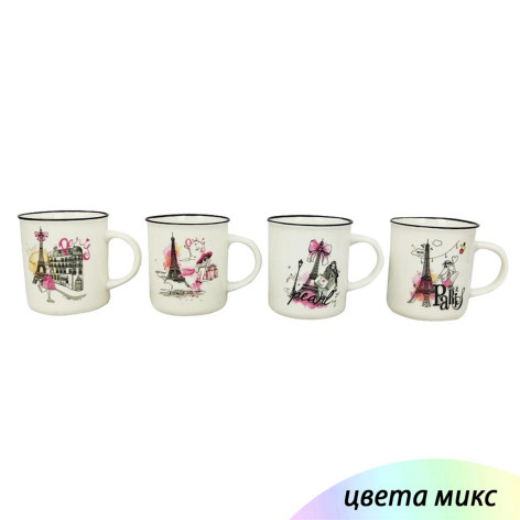 Кружка керамическая 350 мл микс Париж Baizheng