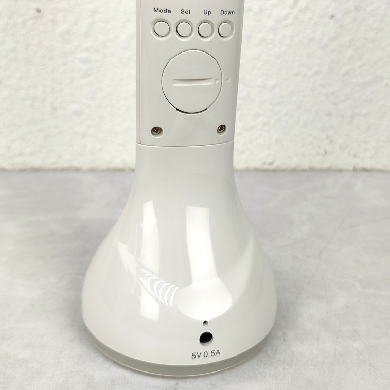 Картинка Лампа светодиодная настольная 15*15*36,9 см 5Вт 200LM USB c дисплеем белый Baizheng