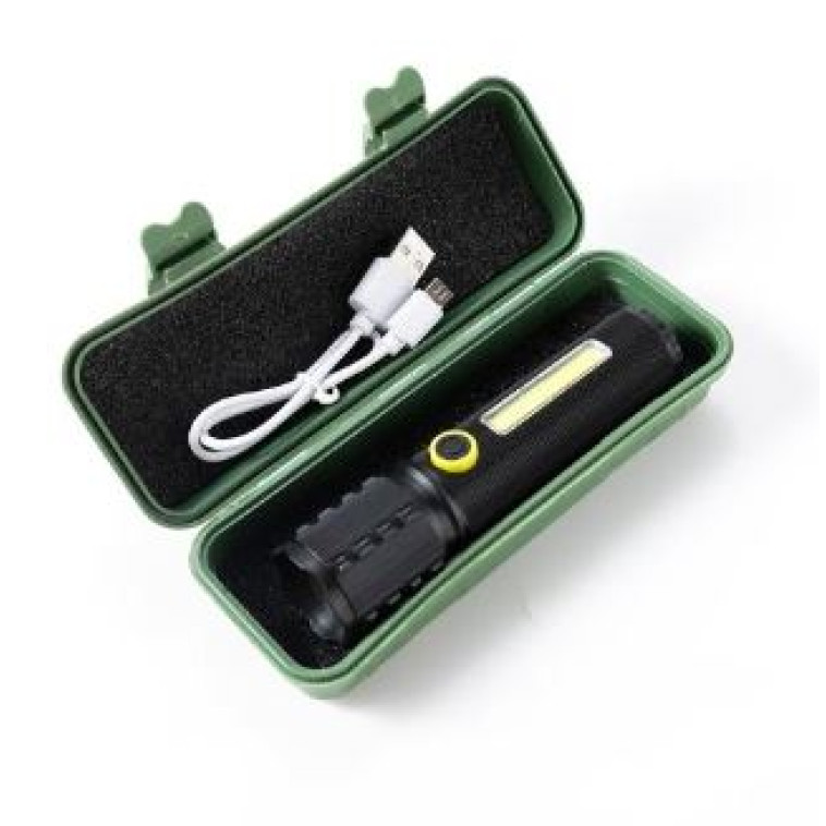 Cнимок Фонарь ручной 14*2,7 см 800 мАч USB аккумулят телескоп фокусировка 4 режима BN535 Baizheng