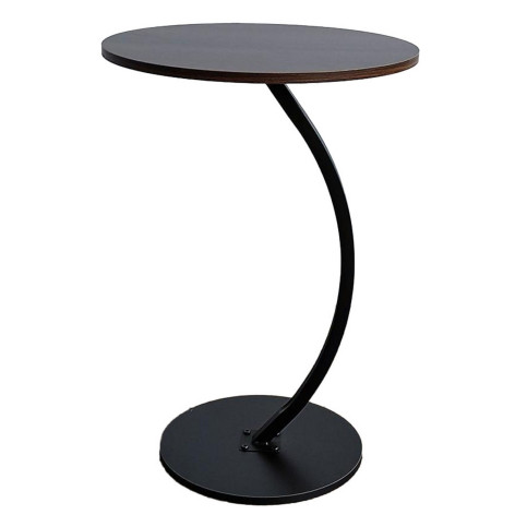 Стол МДФ журнальный 40*40*61 см рама металл черный орех Baizheng