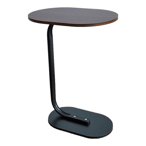 Стол МДФ журнальный 55*29*30 см рама металл черный орех Baizheng