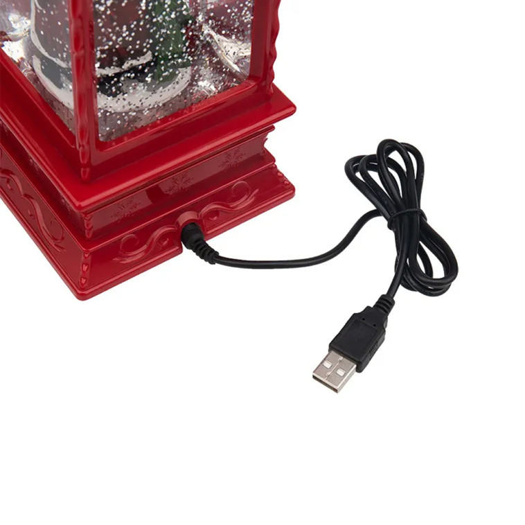 Картинка Светильник светодиодный 27х10,5х10,5 см 2 led Дед Мороз снегоп 4*ААА USB Neon-night