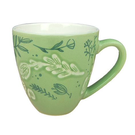 Кружка фарфоровая 400 мл Grassy Коралл